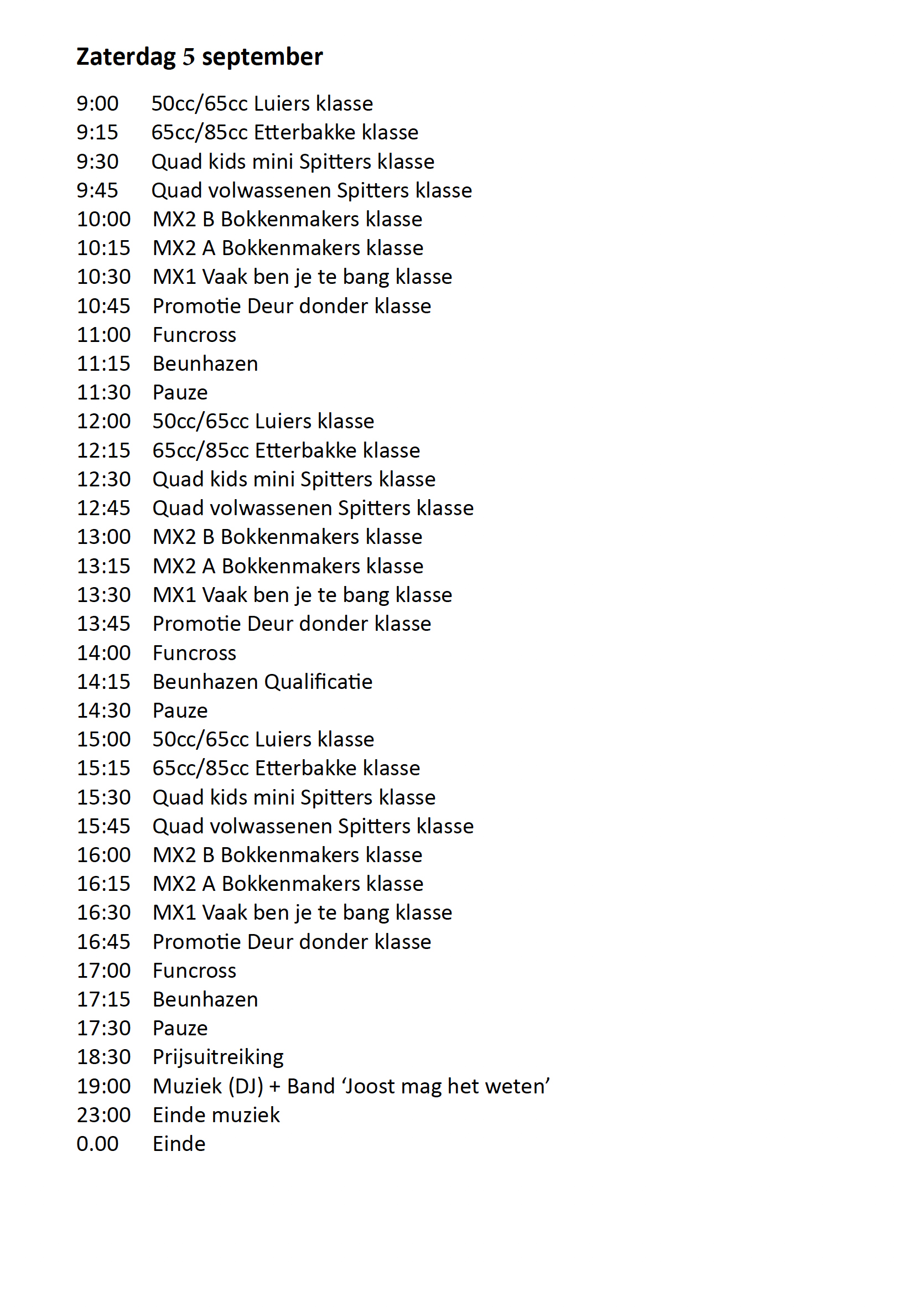 Wedstrijdprogramma 2026 pagina 2